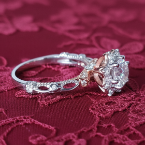 Protea Shaped 1Ct Moissanite Ring