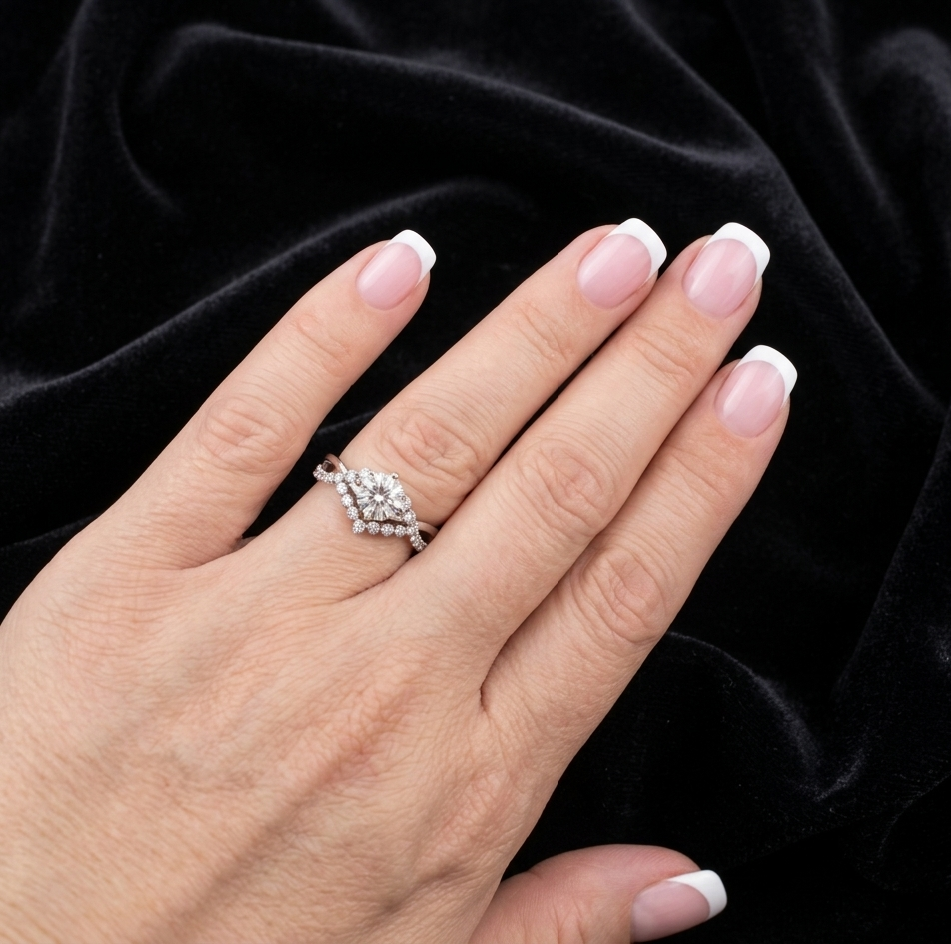 Tiara Shaped Moissanite Ring - Image 2
