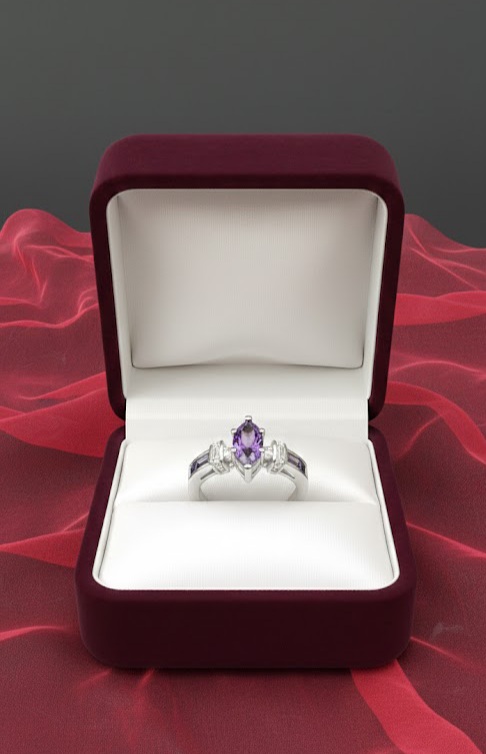 White Gold Plated Sterling Silver Ring With Mystic Topaz Stone - Image 4