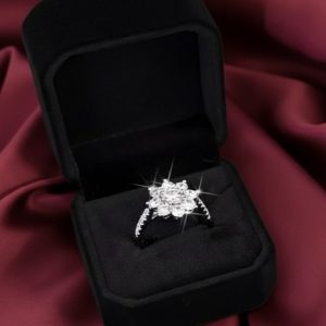 18 K Gold Plated Sterling Silver Snowflake Shaped Ring